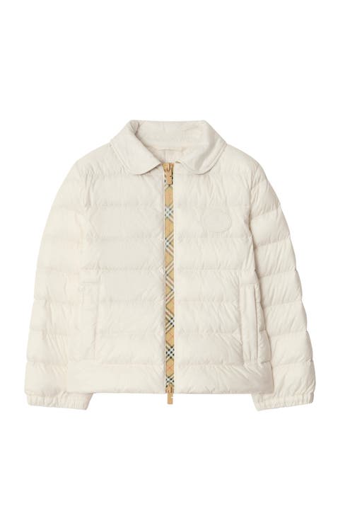 Checker-tape Nylon Puffer Jacket