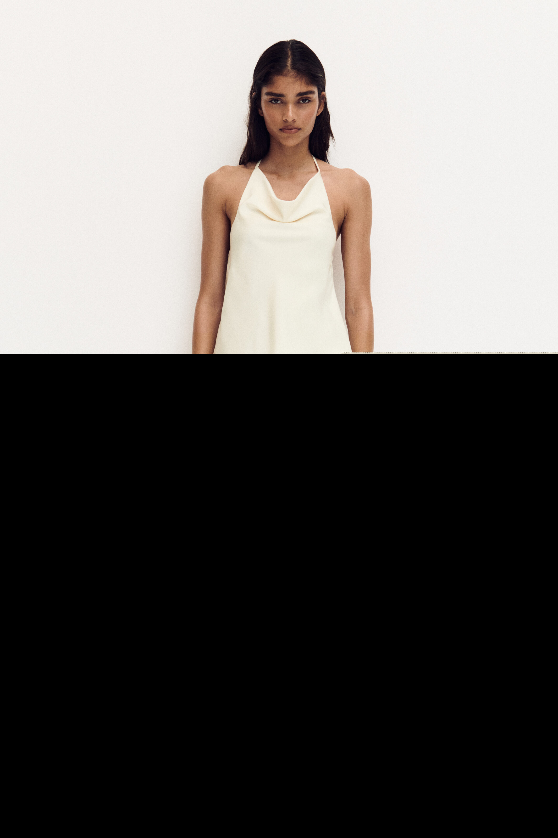 Halterneck Satin Dress