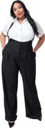 Unique Vintage Plus Size Thelma High Waist Suspender Pants