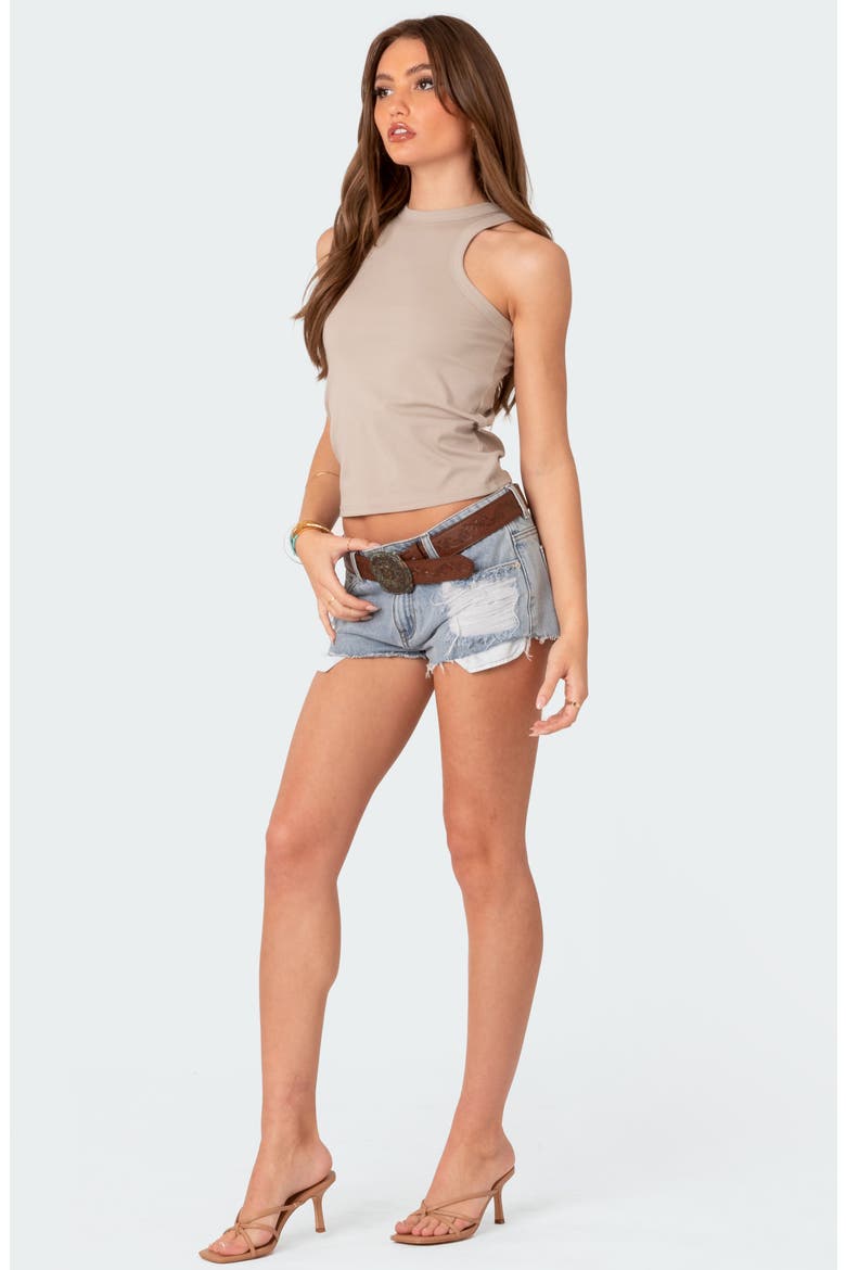 Devin Low Rise Micro Denim Cutoff Shorts, Alternate, color, LIGHT-BLUE