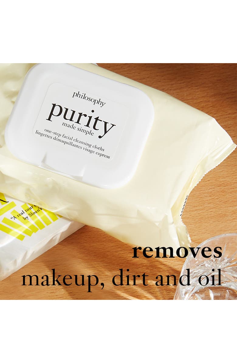 philosophy purity made simple one-step facial cleansing cloths, Alternate, color,