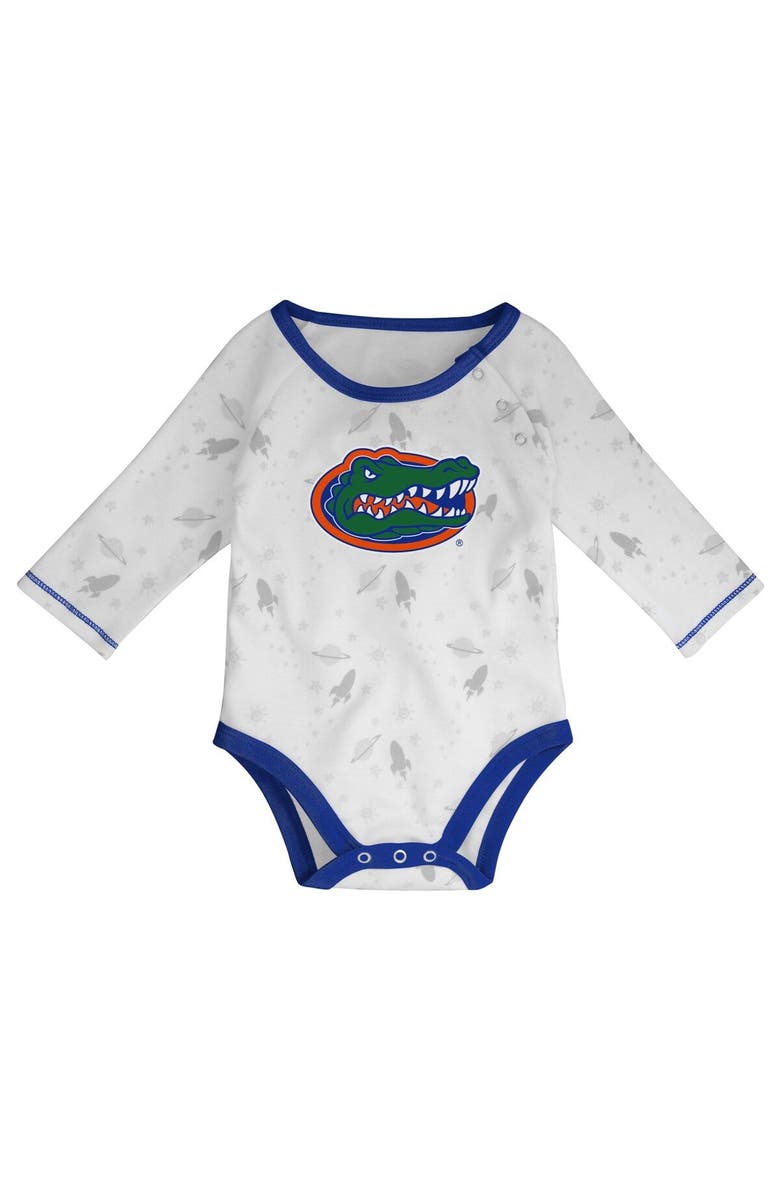 Outerstuff Newborn & Infant Royal/White Florida Gators Dream Team Raglan Long Sleeve Bodysuit Hat & Pants Set, Alternate, color, Royal