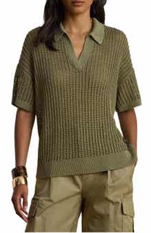 Linen Blend Knit Polo