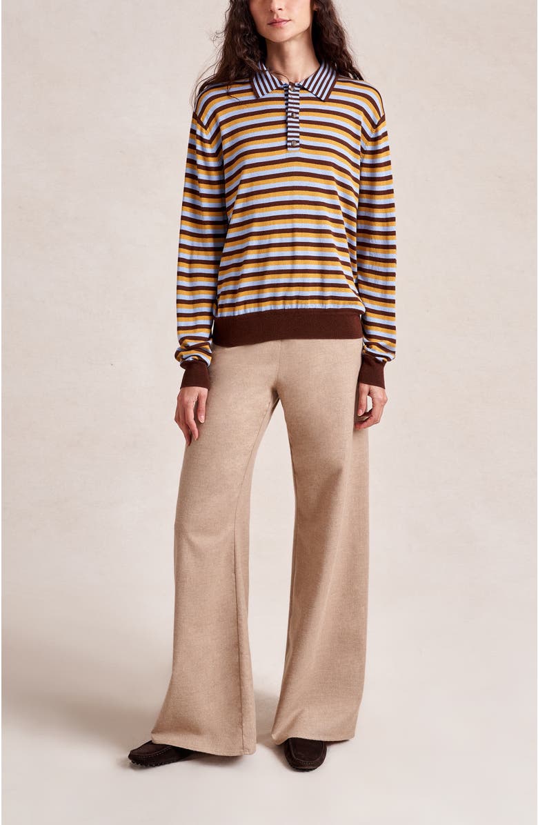 La Ligne Flannel Colby Pant, Alternate, color, Camel