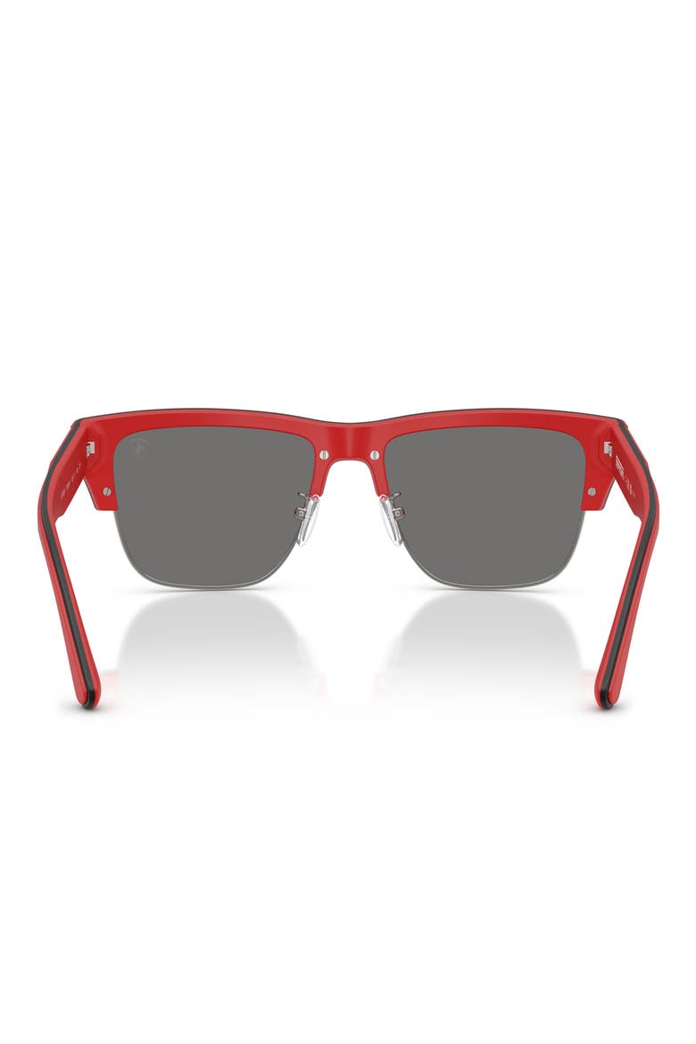 55mm Polarized Square Sunglasses, Alternate, color, RED MATTE BLACK RED / GREY