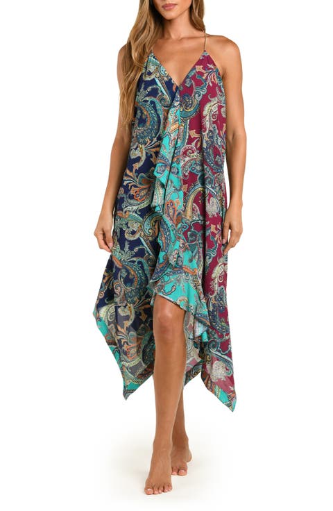 Bessarabian Paisley Midi Cover-Up Dress