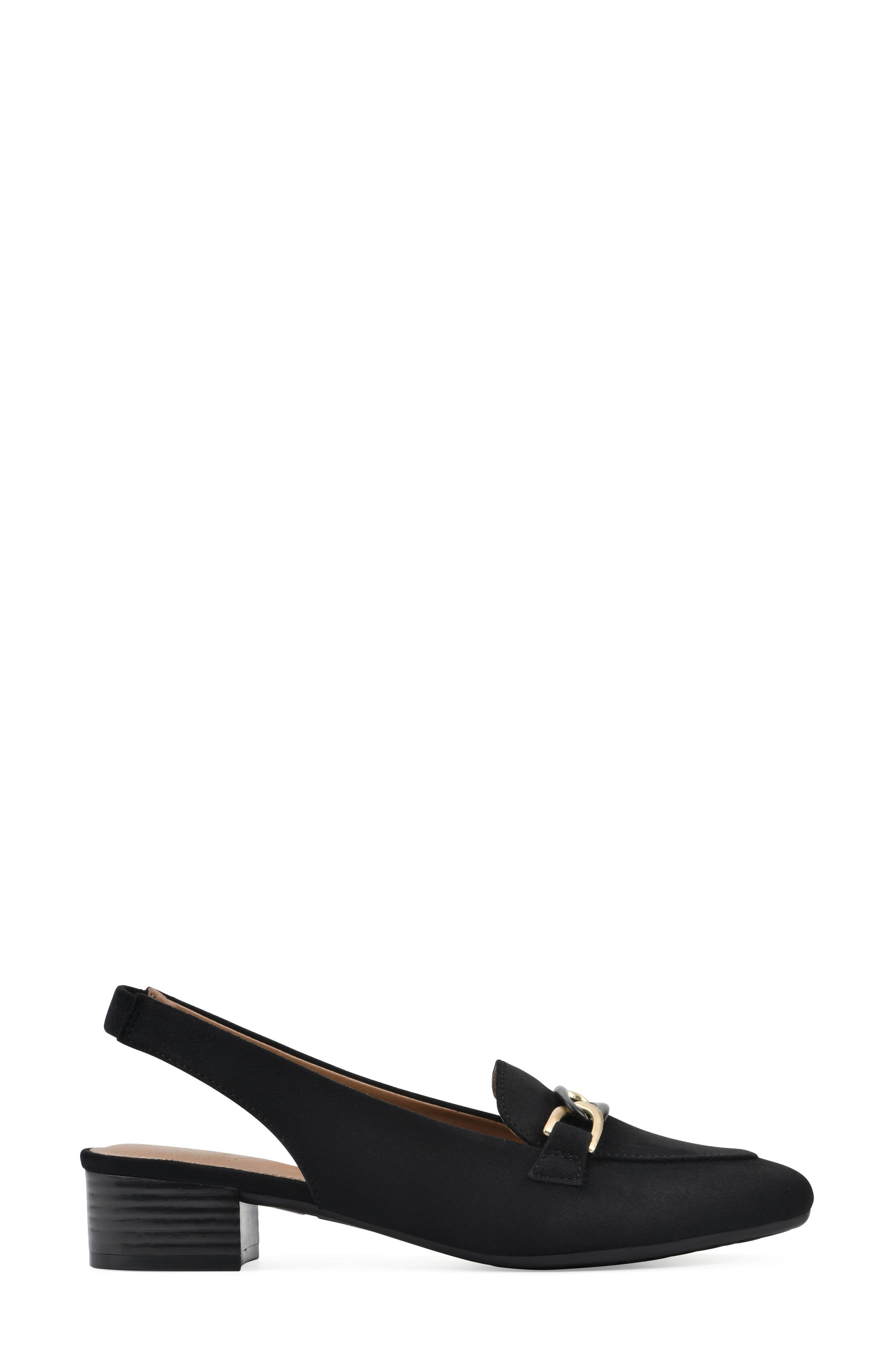 White Mountain Footwear Boreal Slingback Mule, Alternate, color, Black Fabric