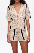Bimba y Lola Two-Tone Knit Cardigan