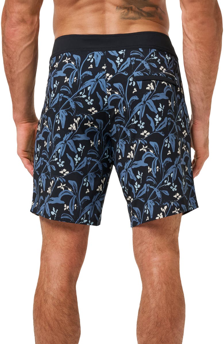 TravisMathew Relationship Status Floral Board Shorts, Alternate, color, Black