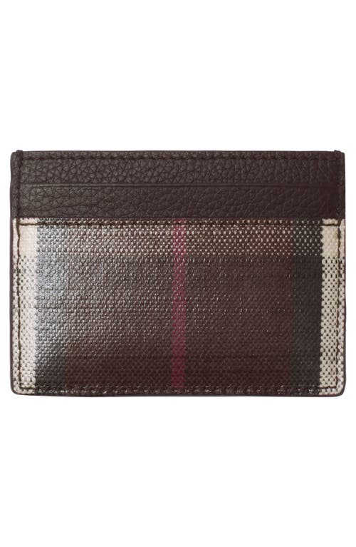 Burberry Highlands Coated Canvas Card Case In Brown