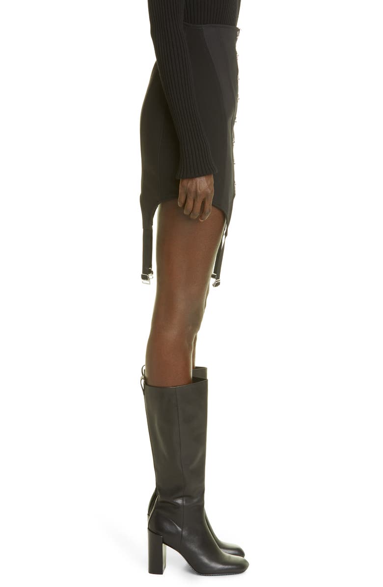 Dion Lee High Waist Corset Front Garter Miniskirt, Alternate, color,