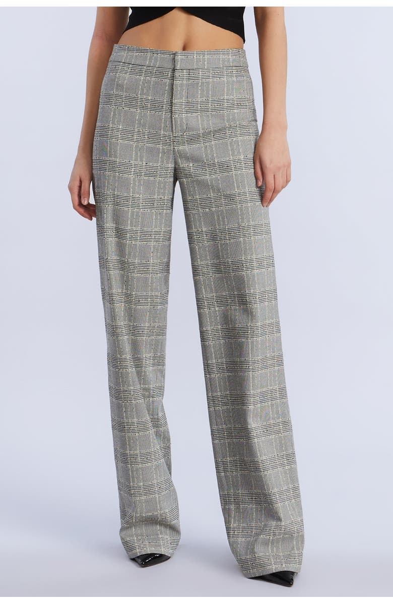 BCBGMAXAZRIA Glen Plaid Pant, Alternate, color, Black/White