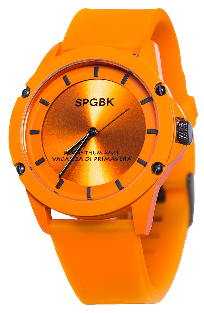 SPGBK Watches Southview Silicone Strap Watch, 44mm, Main, color,