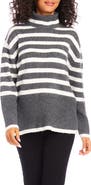 Karen Kane Stripe Turtleneck Sweater