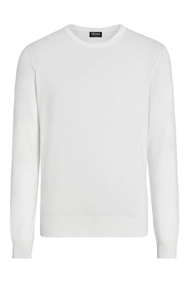 Men's Cashseta Cashmere & Silk Sweater, Alternate, color, WHITE