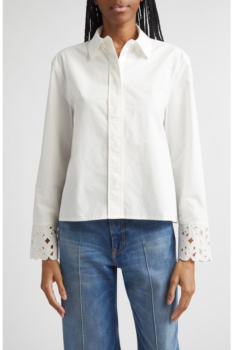 Etevyys Keidas Button-Up Shirt, Main, color, OFF-WHITE