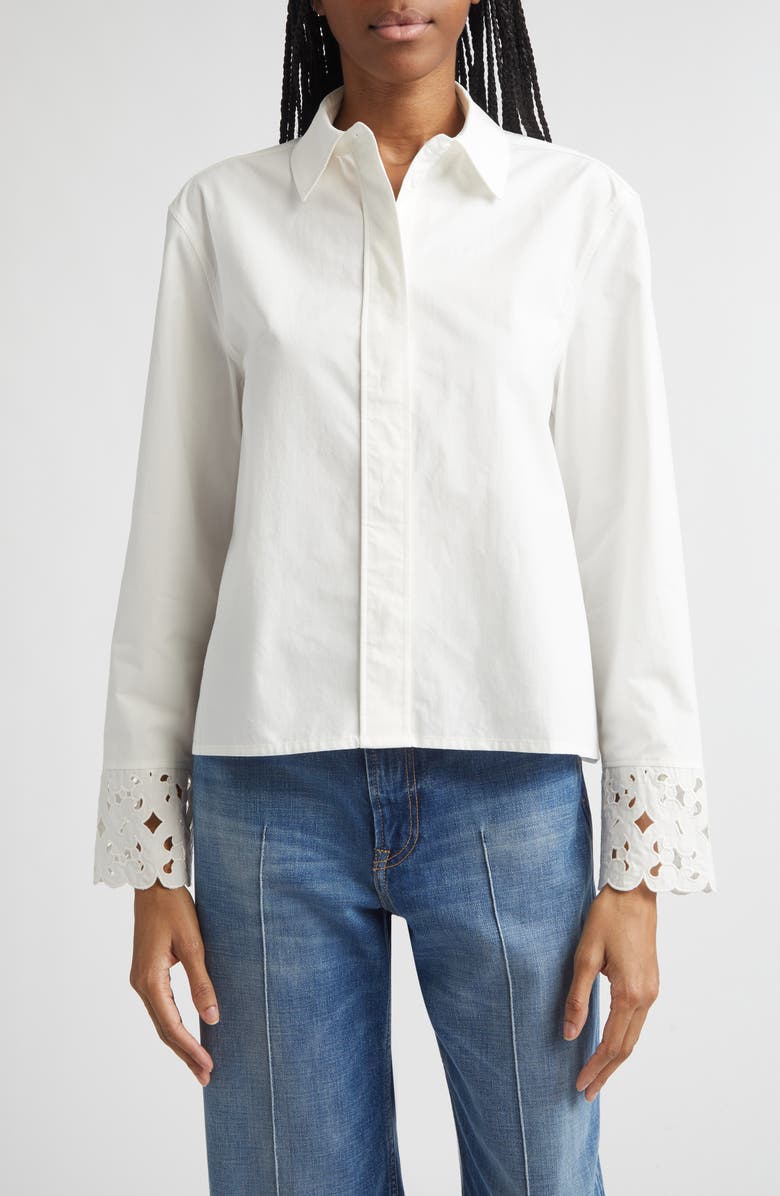 Marimekko Etevyys Keidas Button-Up Shirt, Main, color, Off-White