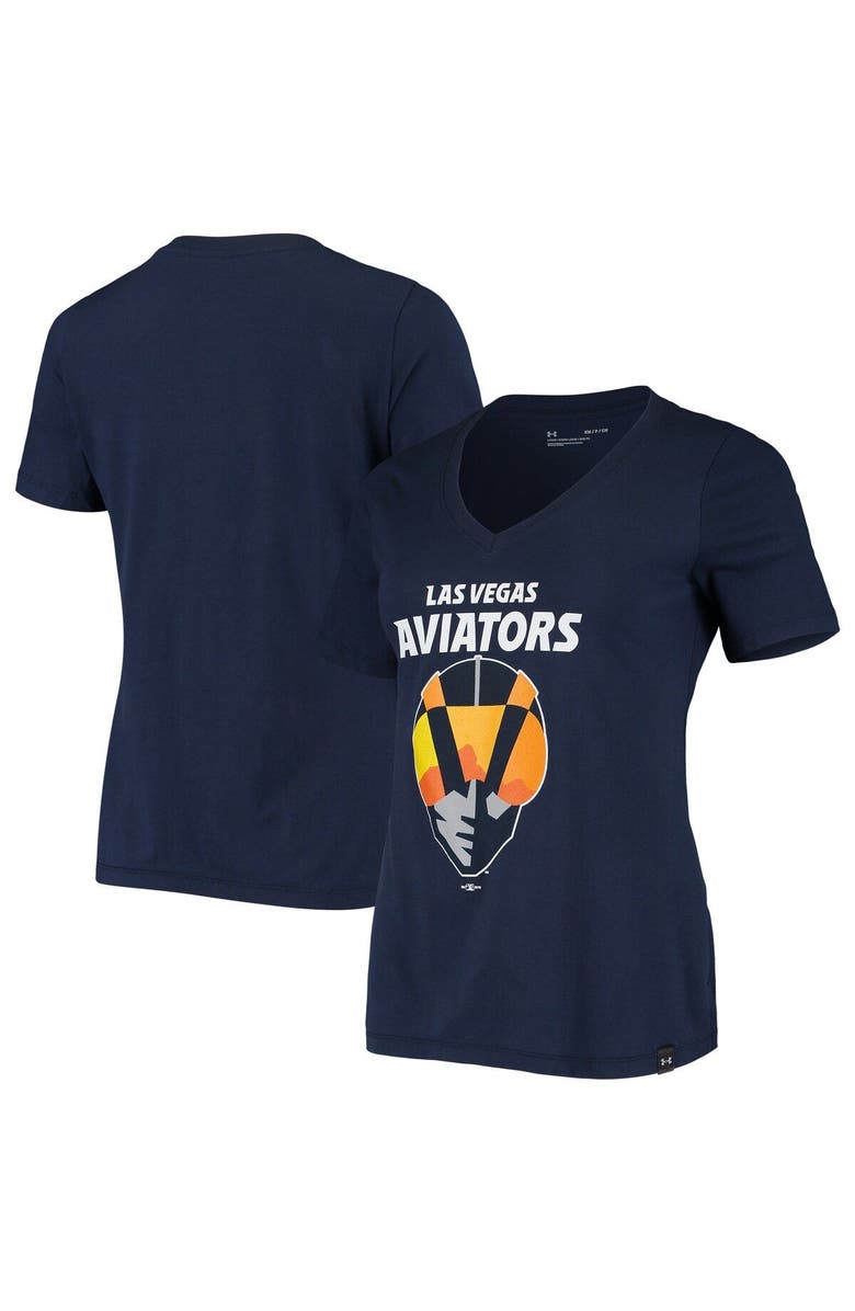 Under Armour Women's Under Armour Navy Las Vegas Aviators Performance V-Neck T-Shirt, Main, color, 