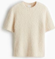 H&M Bouclé-knit T-shirt