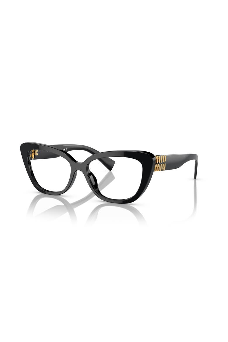 55mm Cat Eye optical glasses, Main, color, Black