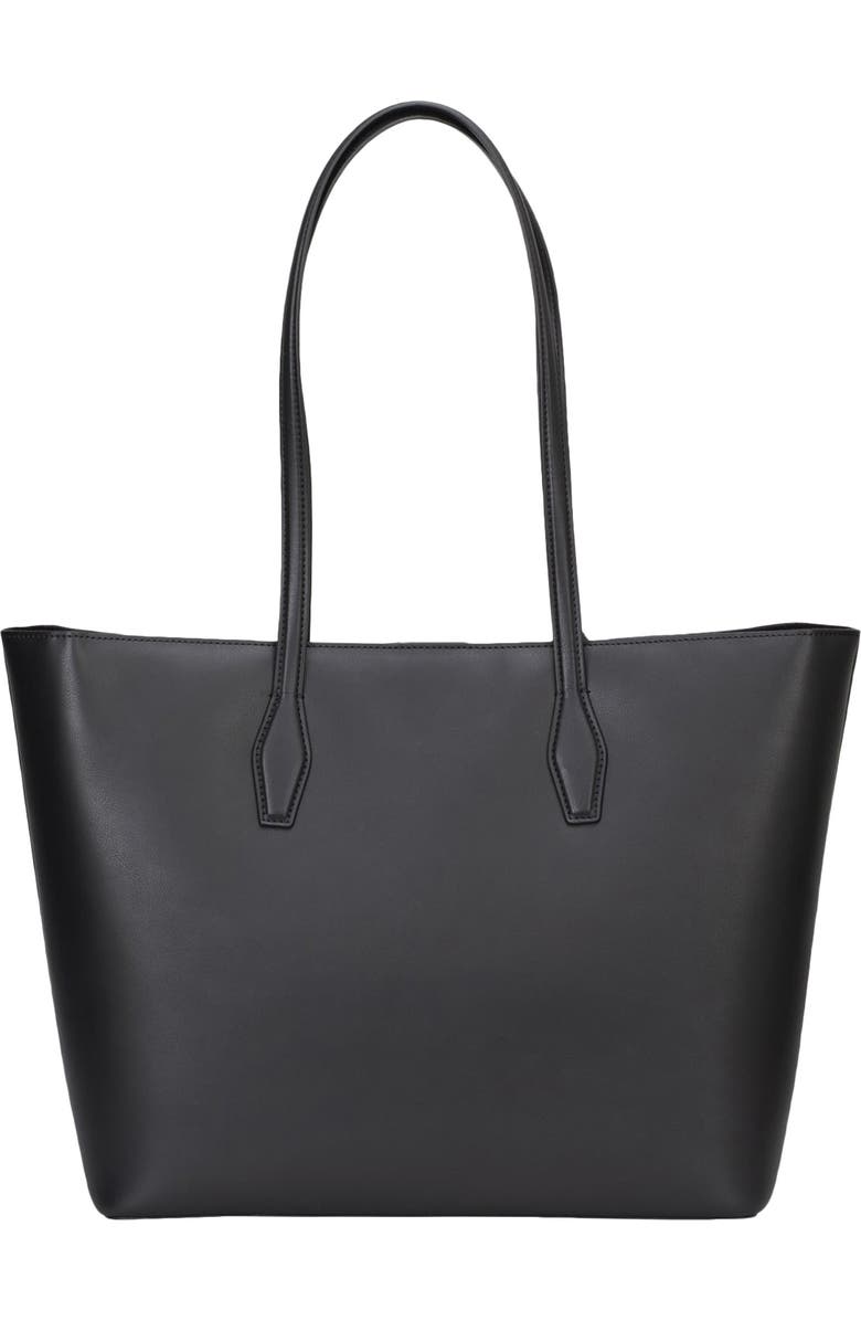 HUGO Numah Faux Leather Tote, Alternate, color, Black