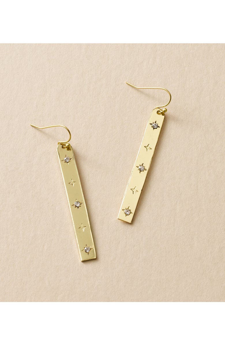 Matr Boomie Sitara Starry Long Linear Studded Earrings, Alternate, color, Gold