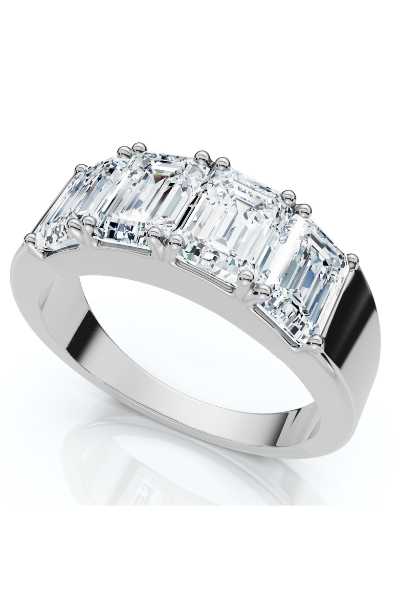 Bliss Diamond 2 1/4Ct Tetrad Diamond Ring Emerald Cut Anniversary Band 14k Gold/Pt Lab Grown, Alternate, color, 