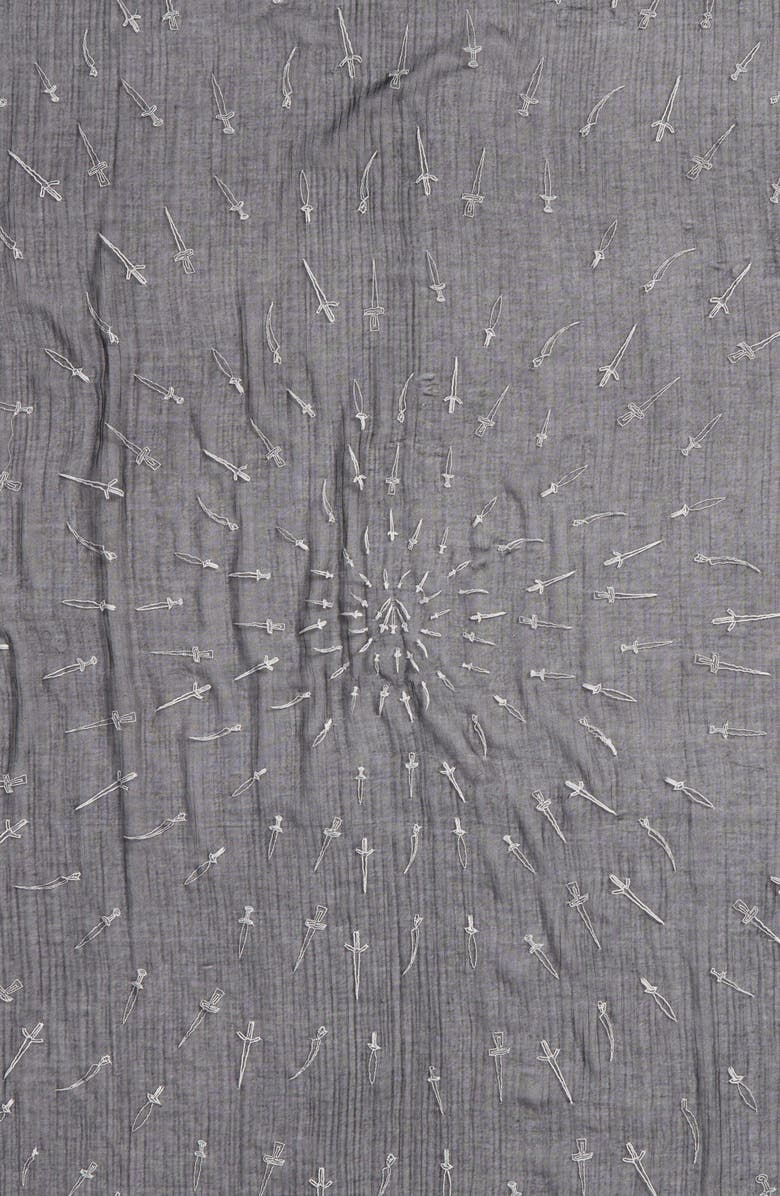 rag & bone Embroidered Dagger Scarf, Alternate, color,