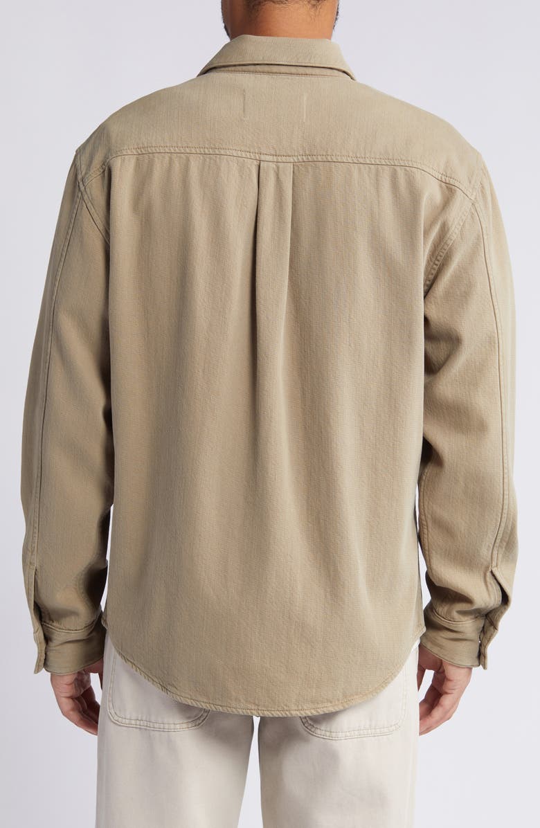 FRAME Textured Terry Overshirt, Alternate, color, Dark Beige