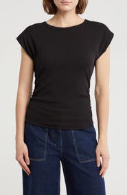 INDUSTRY REPUBLIC CLOTHING Ruched Side Ribbed Muscle Tank