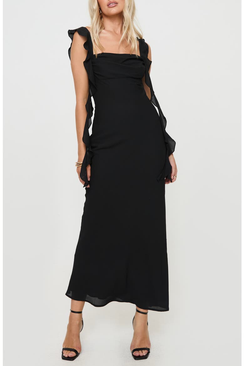 Lanai Evening Dress, Main, color, BLACK