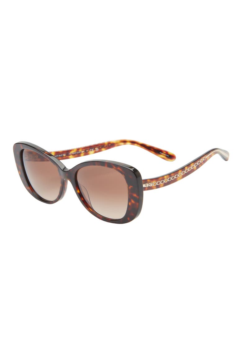 57mm Rectangle Sunglasses, Alternate, color, TORTOISE