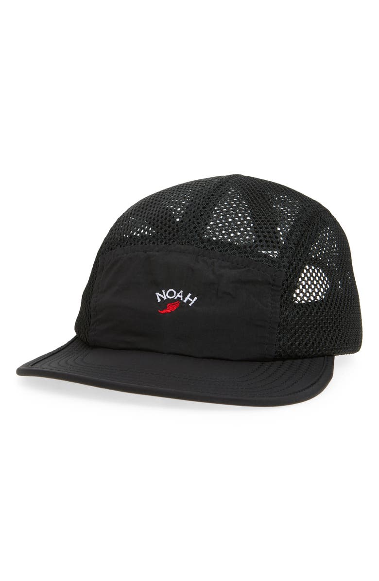 Noah Nylon Mesh Baseball Cap, Main, color, Black