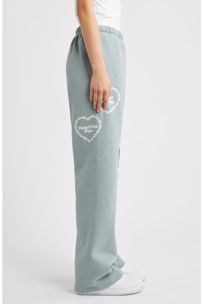 Soulful Cotton Blend Wide Leg Sweatpants, Alternate, color, DUSTY BLUE