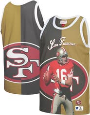Mitchell & Ness Men's Mitchell & Ness Joe Montana Black/Gold San Francisco 49ers Retired Player Graphic Tank Top