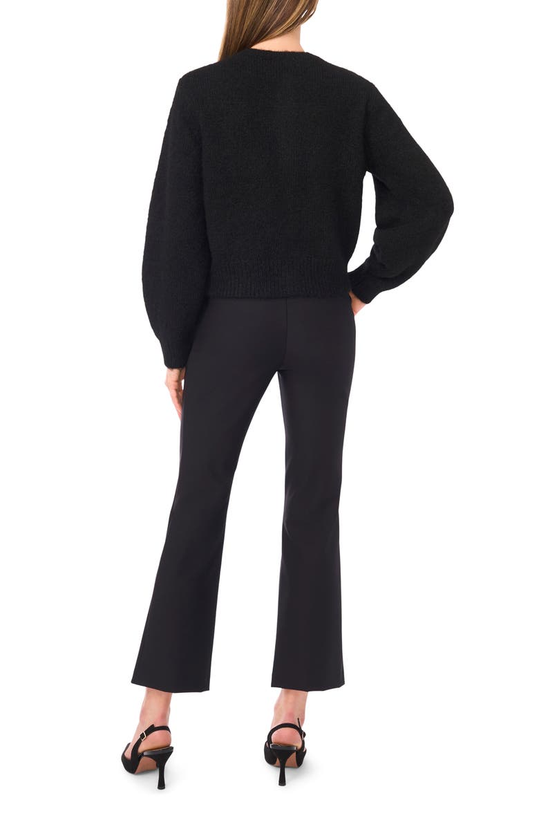 Ted Baker Fina Fuzzy Crewneck Cardigan, Alternate, color, Rich Black