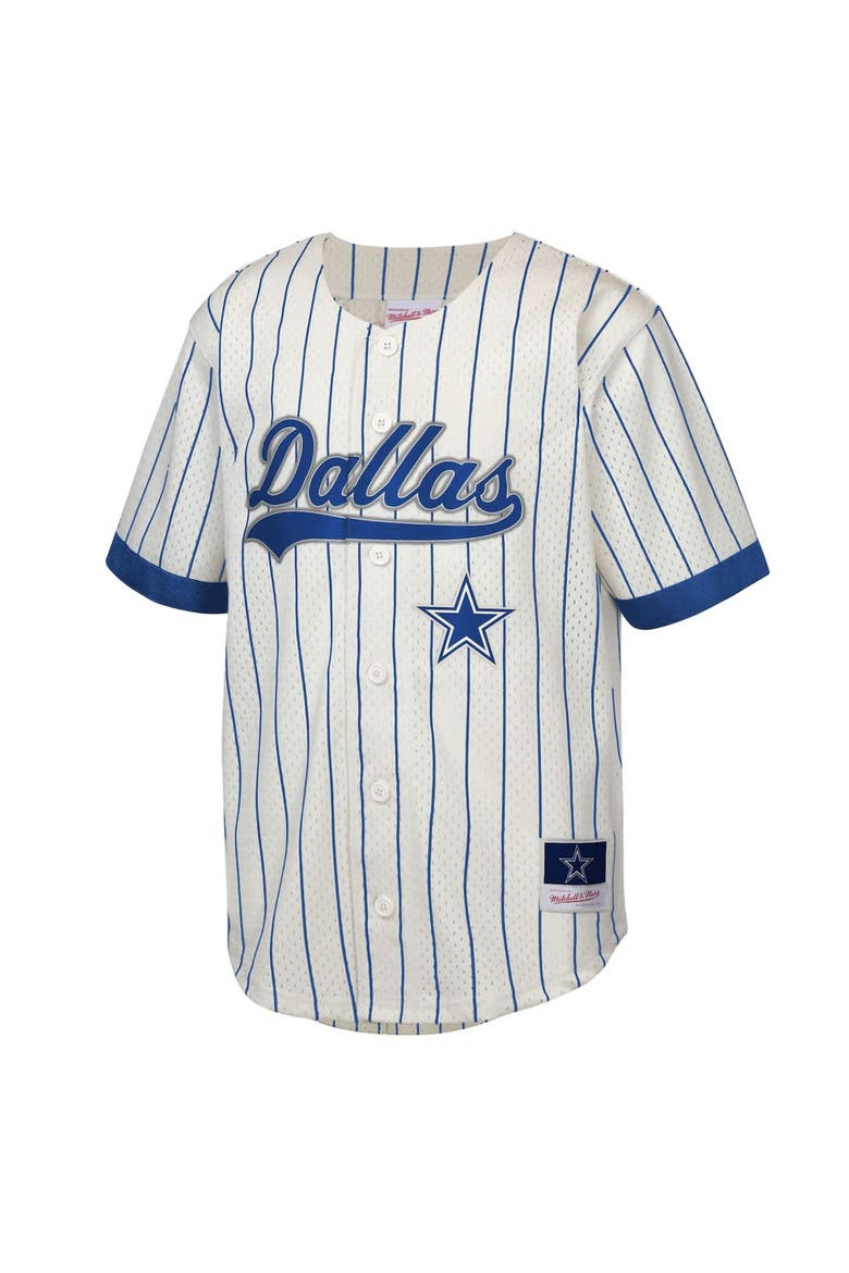 Youth Mitchell & Ness Emmitt Smith Cream Dallas Cowboys Retired Player Name & Number Baseball Jersey, Alternate, color, Cream