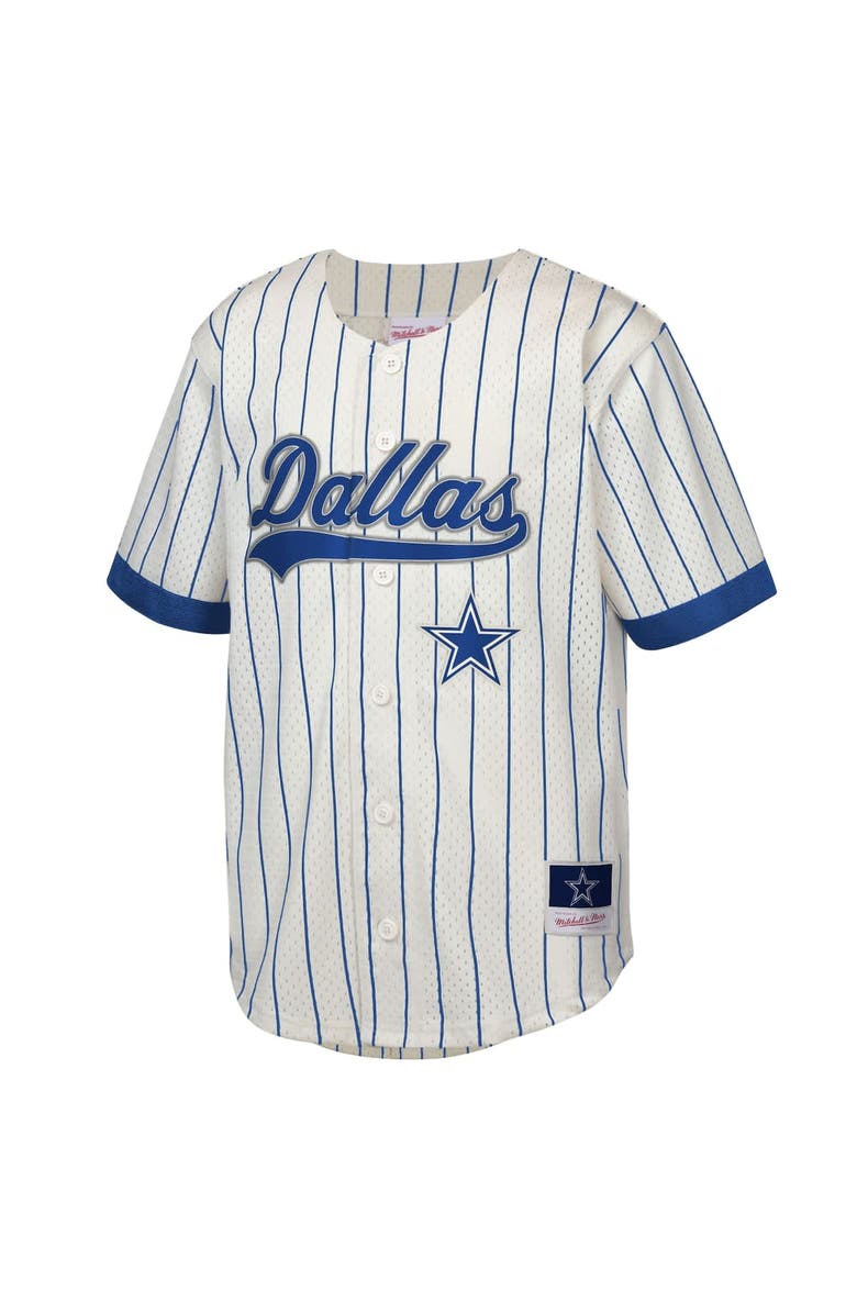 Mitchell & Ness Youth Mitchell & Ness Emmitt Smith Cream Dallas Cowboys Retired Player Name & Number Baseball Jersey, Alternate, color, Cream