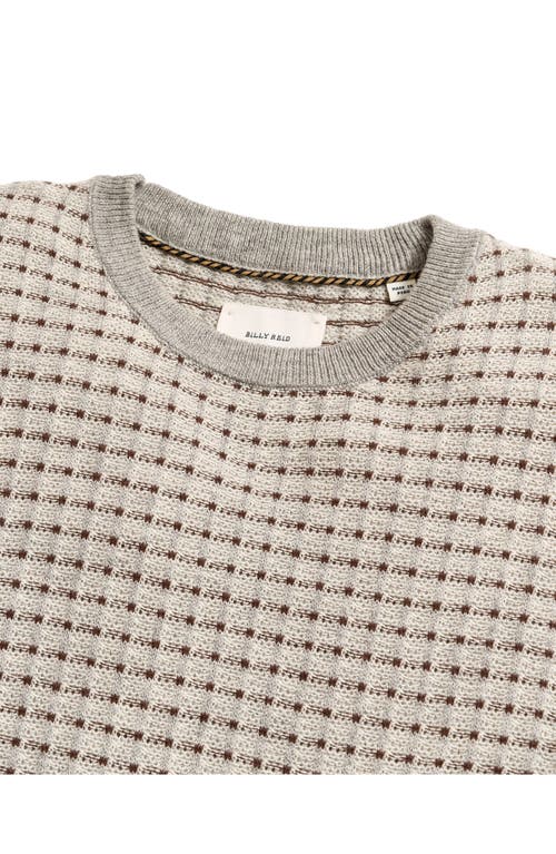 Billy Reid Grid Texture Jacquard Crew In Multi