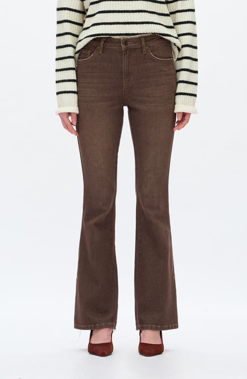 Bayeas High Waist Flare Jeans In Brown