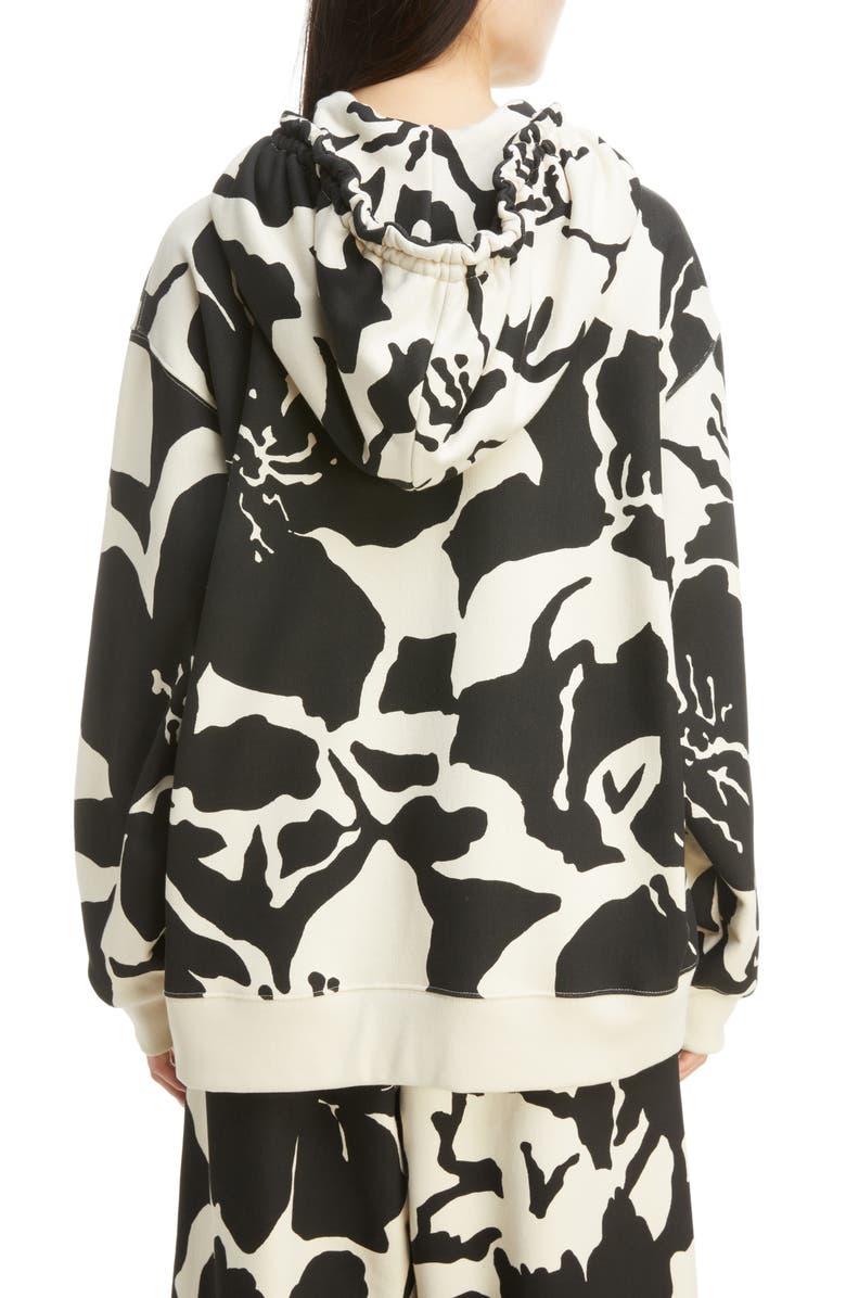 Dries Van Noten Haxell Floral Print Cotton Hoodie, Alternate, color, 