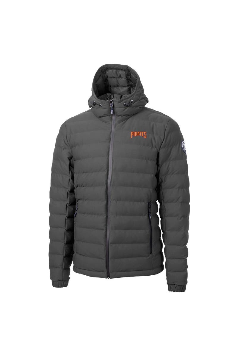 Cutter & Buck Men's Cutter & Buck  Gray Pittsburgh Pirates Cooperstown Collection Mission Ridge Repreve Eco Insulated Puffer Full-Zip Jacket, Alternate, color, 