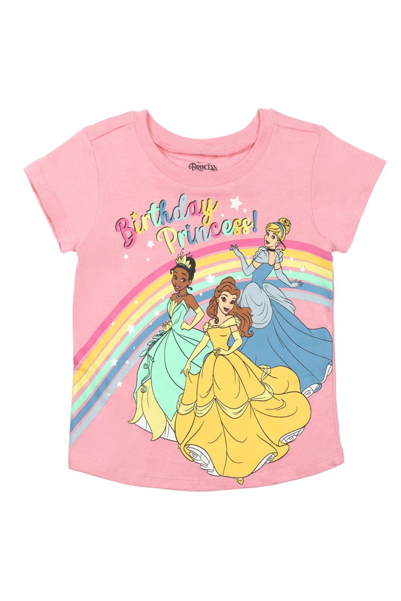 Princess Birthday Graphic T-Shirt, Alternate, color, Tiana Belle Pink