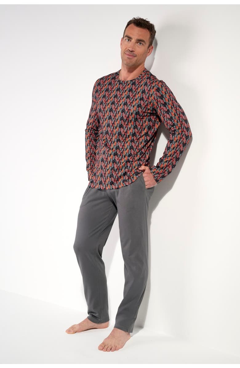 HOM Westgate Long Pajama Set, Alternate, color, Red Print