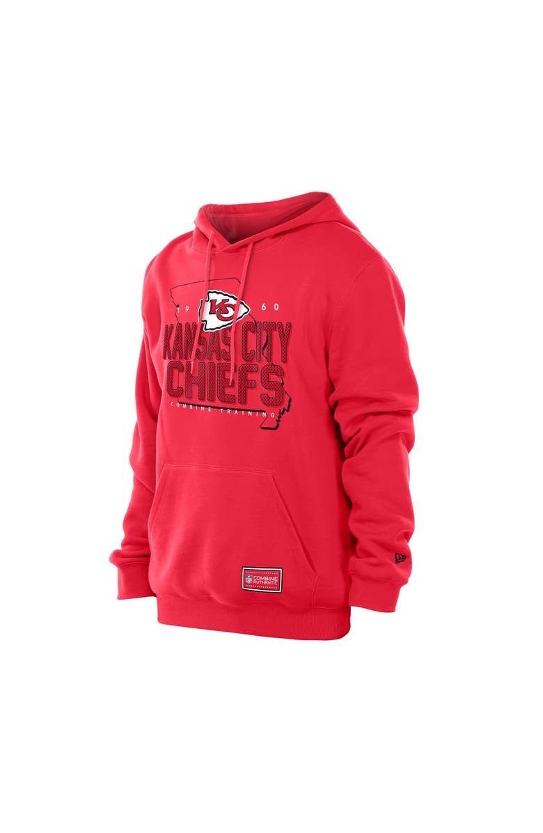 New Era Men's New Era Red Kansas City Chiefs Combine Authentic Local State Throwback Hoodie, Alternate, color, 