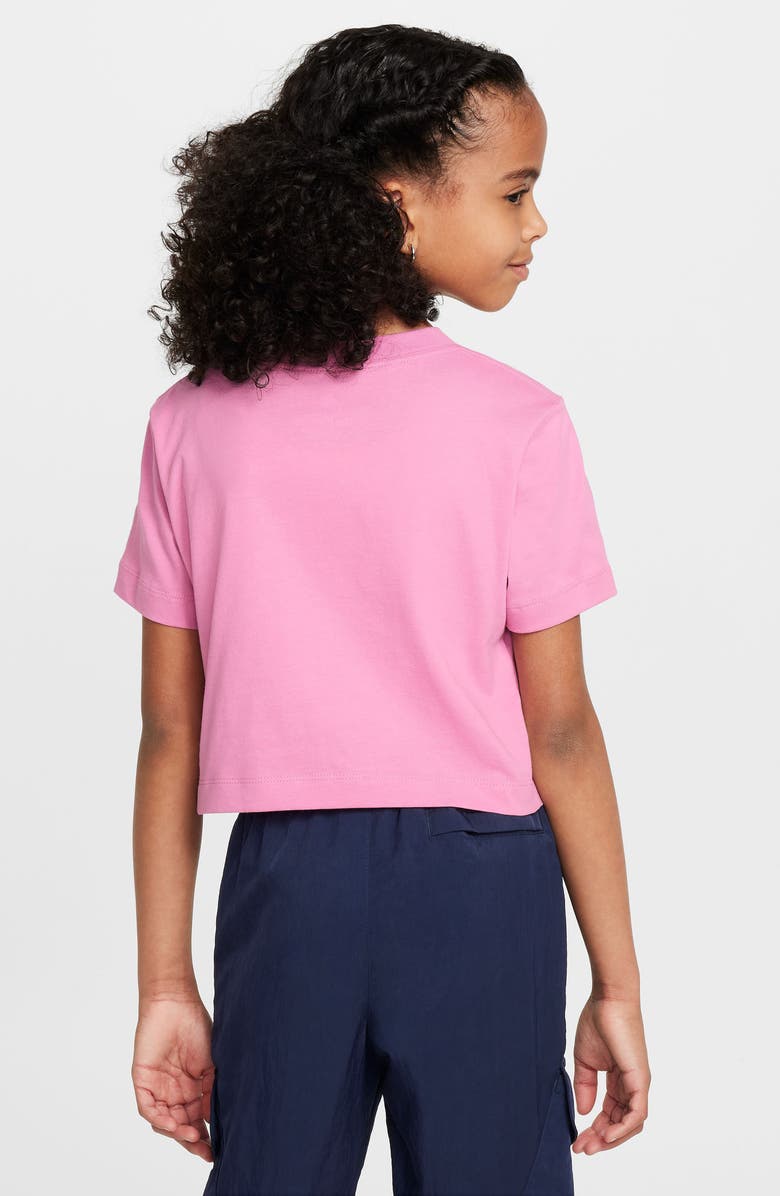 Nike Kids' Sportswear Cotton Graphic T-Shirt, Alternate, color, Magic Flamingo