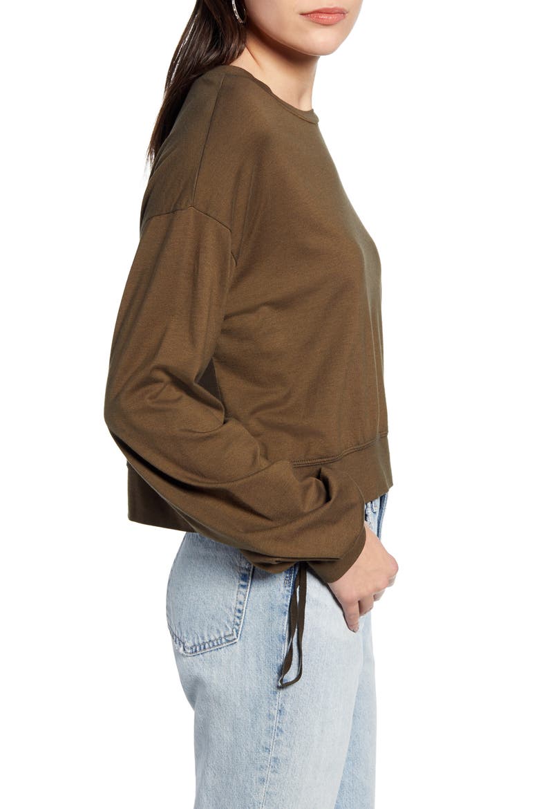Farrow Blouson Sleeve Cotton Blend Top, Alternate, color, NOTTING VINE