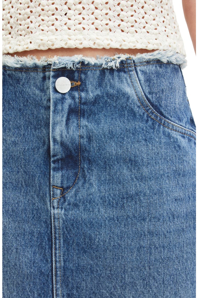 Cyra Denim Maxi Skirt, Alternate, color, MID INDIGO