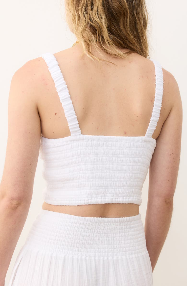 Marine Layer Lila Smocked Cotton Gauze Camisole, Alternate, color,