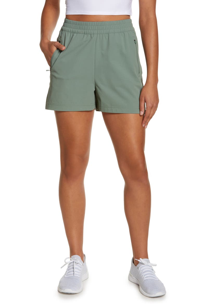 Summit Water Resistant Hiking Shorts, Main, color, HEATH GREEN